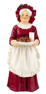 Dollhouse miniature STANDING MRS. SANTA